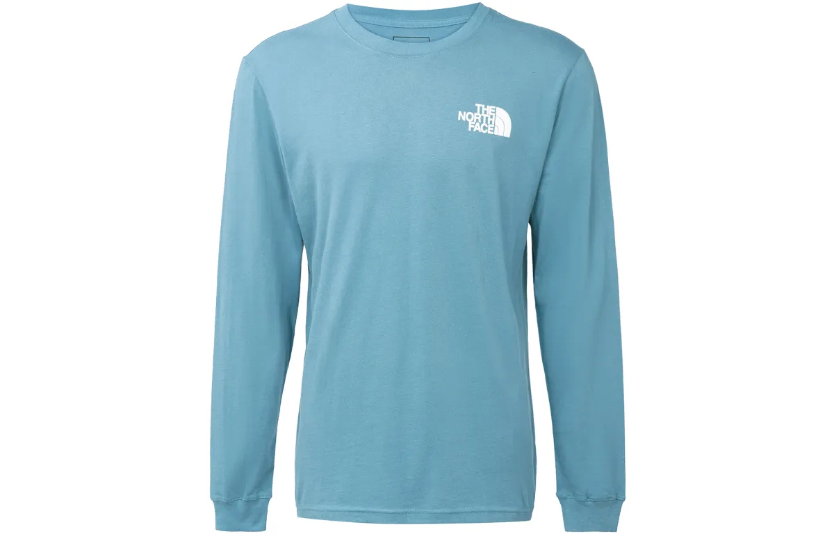 THE NORTH FACE T-Shirts Men's Blue Crew Neck Moderate Straight Fit