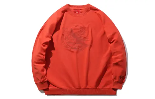 Li Ning Sweatshirts Men's Luhuo Orange Crew Neck Moderate Regular