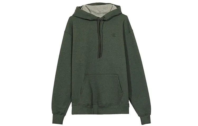 Champion Sweatshirts Unisex Gray Green Hooded Thickened Heavyweight