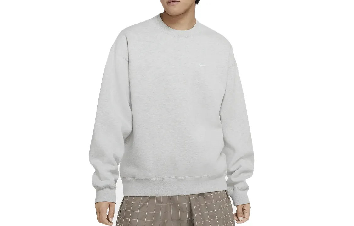 Nike Sweatshirts Men's Gray Crew Neck Moderate Regular