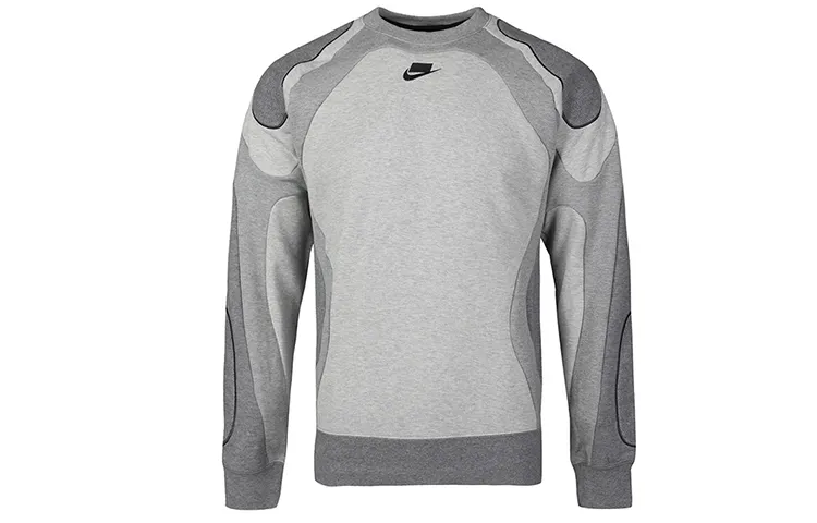 Nike Sweatshirts Men's Gray Crew Neck Moderate Regular