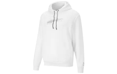 PUMA Sweatshirts Men's White Hooded Moderate Straight Fit