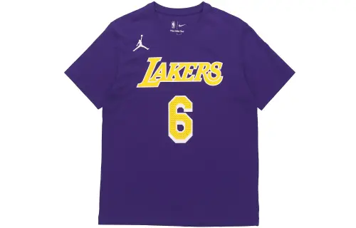 Jordan T Shirts Men's Purple Crew Neck Moderate Straight Fit