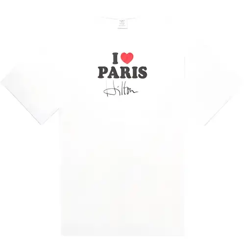 Vetements T Shirts Men's White Crew Neck Moderate Straight Fit
