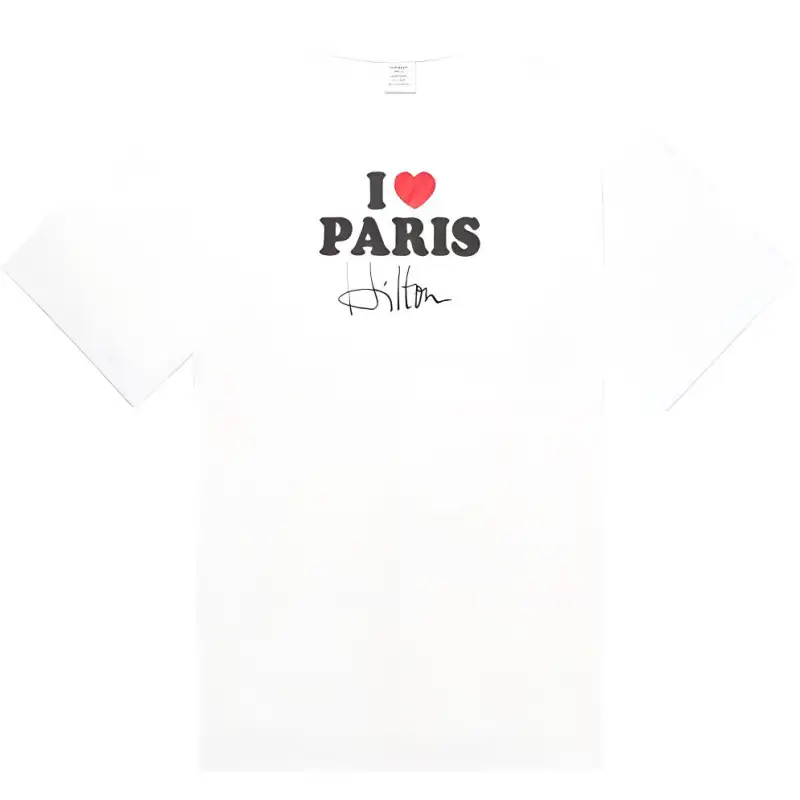 Vetements T Shirts Men's White Crew Neck Moderate Straight Fit