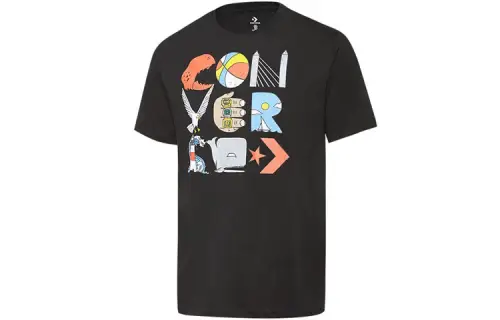 Converse WRECKING Crew ART T Shirt Men's Black