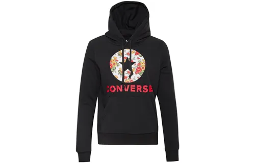 Converse Sweatshirts Women's Black Hooded Moderate Regular