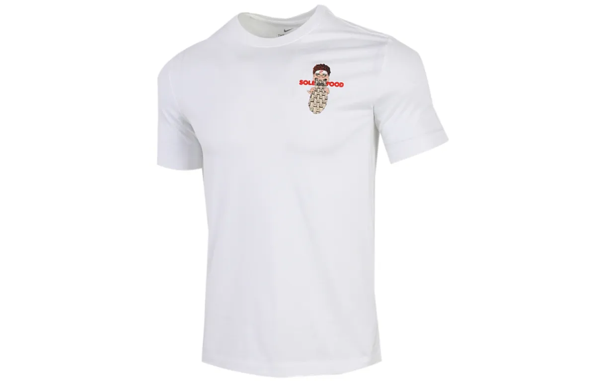 Nike T-Shirts Men's White Crew Neck Moderate