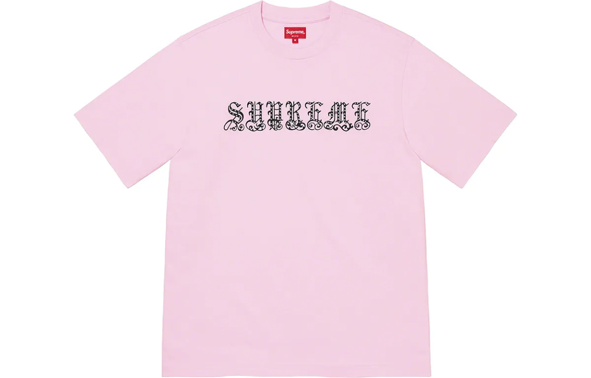 Supreme Old English Rhinestone S/S Top