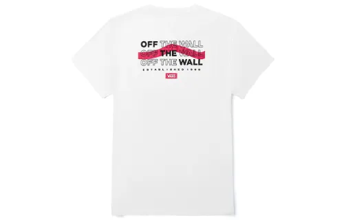 Vans T Shirts Unisex White Crew Neck Moderate Straight Fit