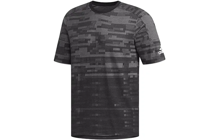 Adidas T Shirts Men's Black Crew Neck Moderate Straight Fit
