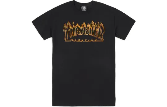 Thrasher T Shirt US Version Unisex Black