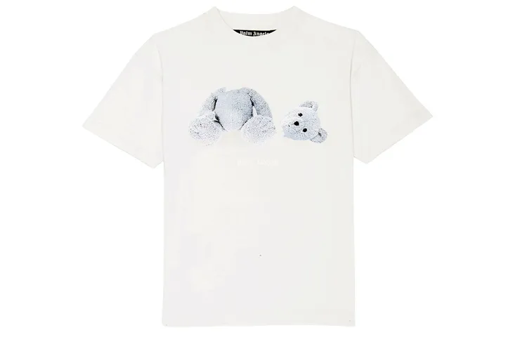 PALM ANGELS T Shirts Men's White Crew Neck Moderate Heavyweight