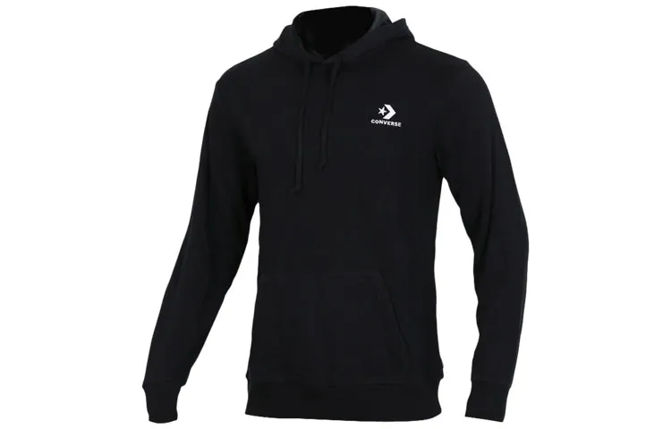 Converse Sweatshirts Men's Black Hooded Moderate Regular