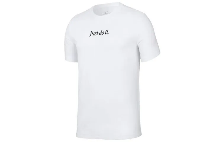 Nike Sportswear JDI T-Shirts Men's White Crew Neck Moderate Straight Fit