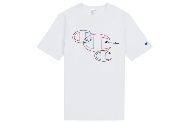 Champion T Shirt US Version Unisex White