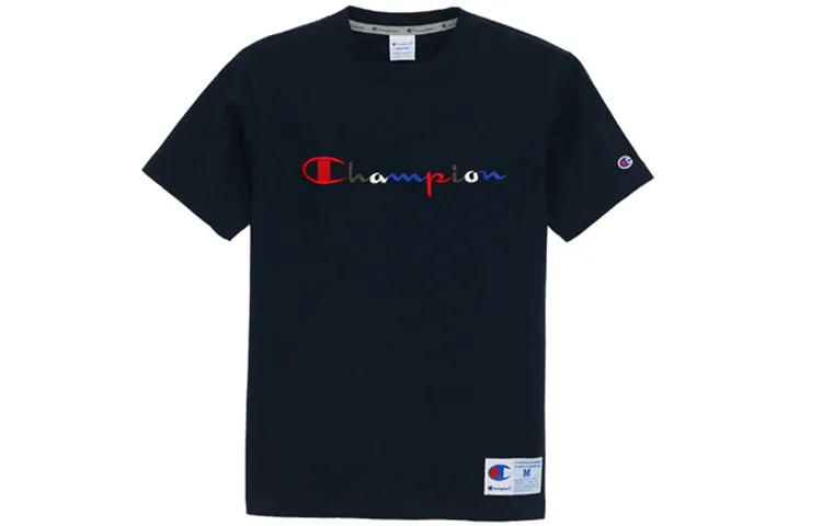 Champion T Shirt Japan Version Unisex Navy Blue