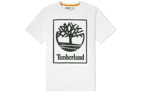 Timberland T Shirts Men's White Crew Neck Moderate Straight Fit