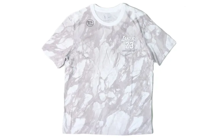 Nike T-Shirts Men's White Crew Neck Moderate Straight Fit