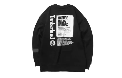 Timberland Sweatshirts Men's Black Crew Neck Moderate Other