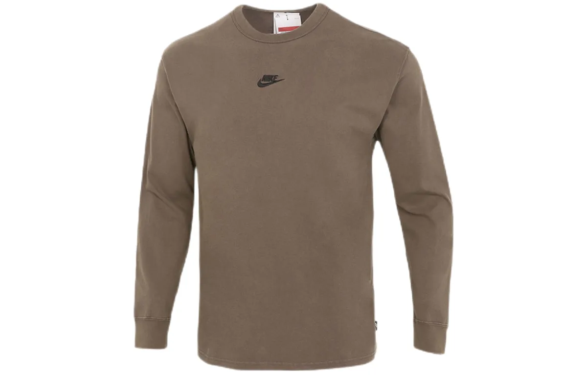 Nike T-Shirts Men's Coffee Crew Neck Moderate Straight Fit