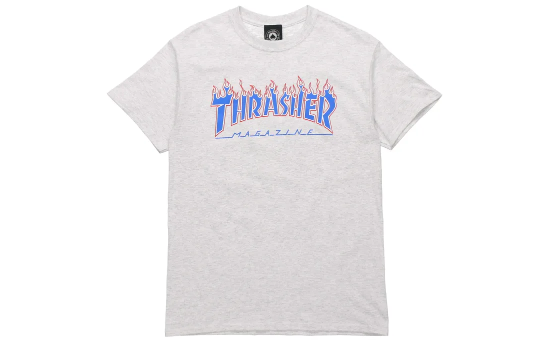 Thrasher T Shirt US Version Unisex Gray