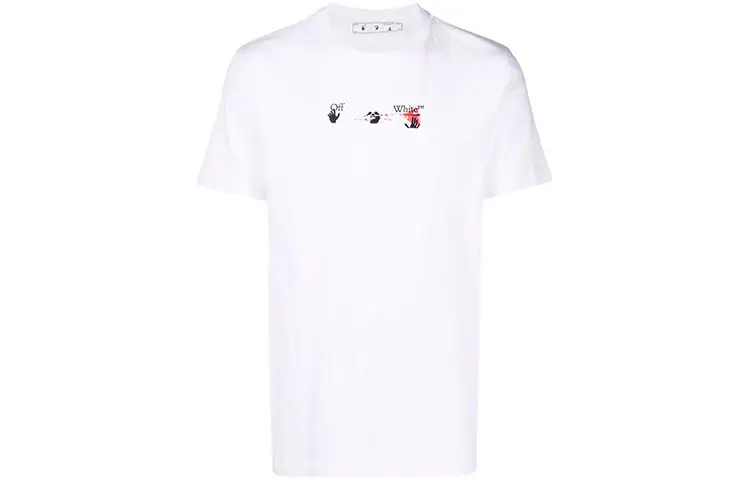 OFF WHITE Acrylic Arrow Logo Print T Shirt