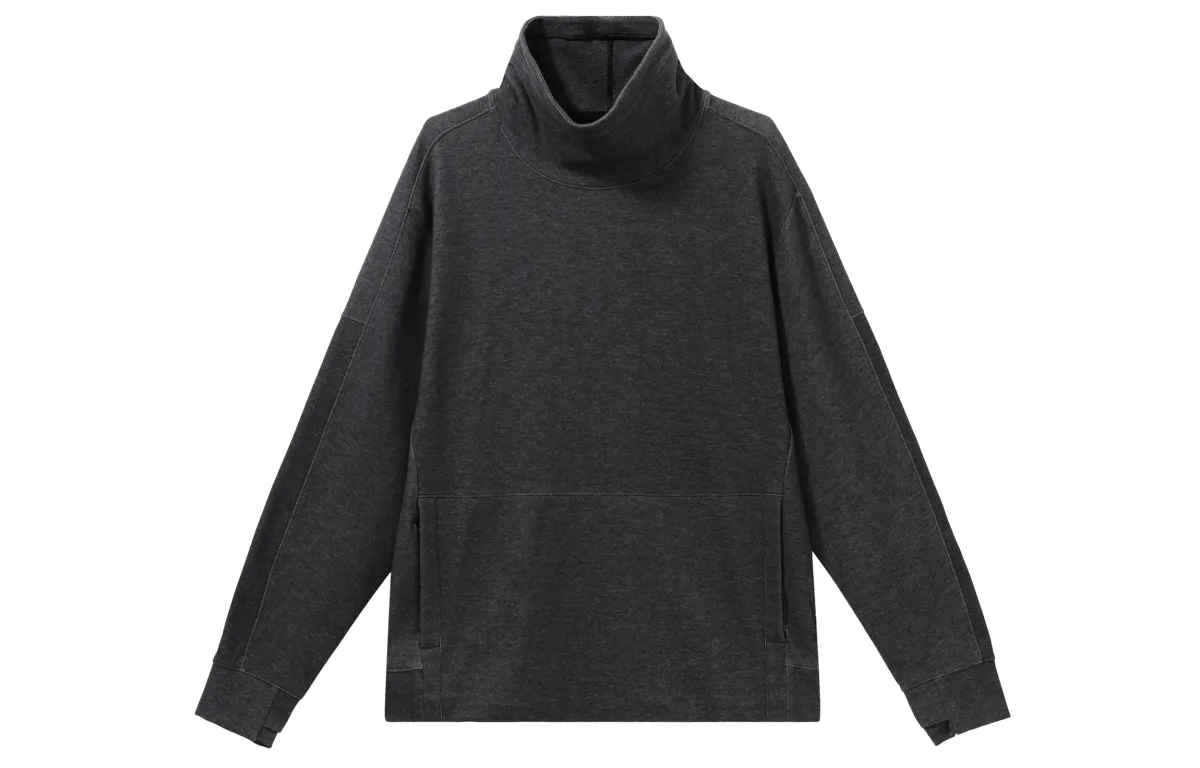 Nike Sweatshirts Men's Black Stand Collar Moderate Regular