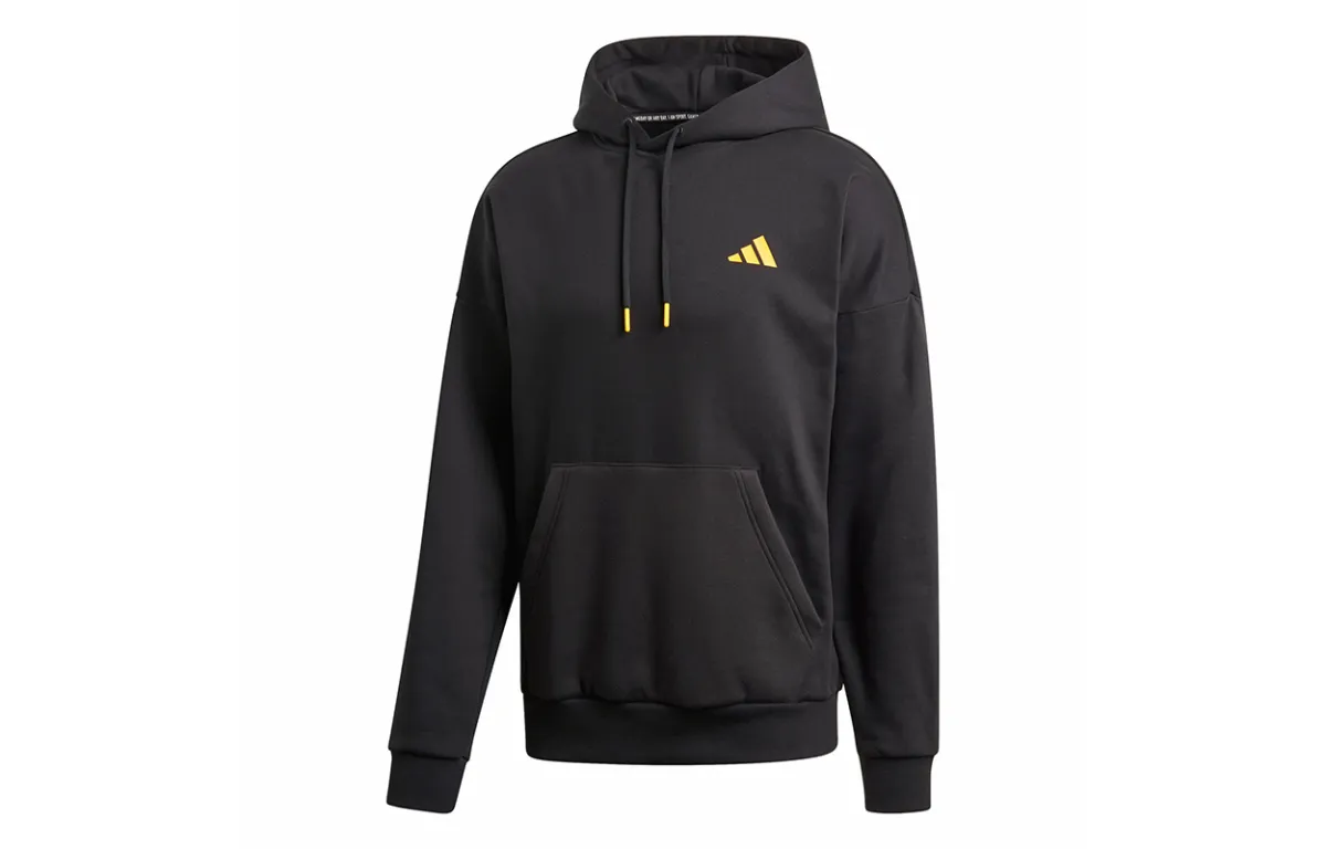 Adidas Sweatshirts Men's Black Hooded Moderate Straight Fit