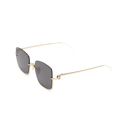 GUCCI SS23 Women's Romantic Alloy Frame Square Sunglasses Black