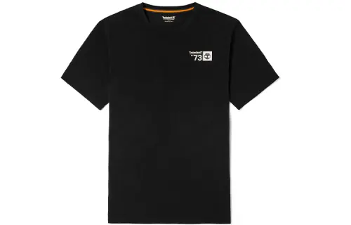 Timberland T Shirts Men's Black Crew Neck Moderate Straight Fit