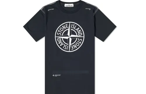 STONE ISLAND T Shirts Men's Navy Crew Neck Moderate Straight Fit