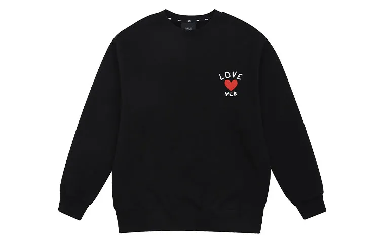 MLB Sweatshirts Unisex Black Crew Neck Moderate
