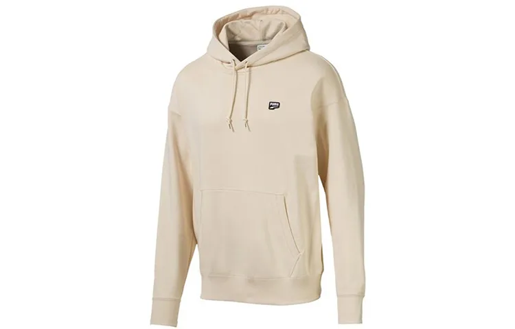 PUMA Sweatshirts Men's Ecru Hooded Moderate Regular