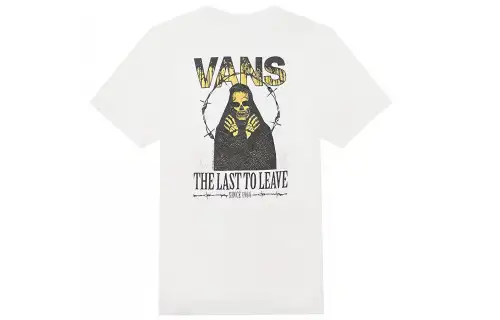 Vans T Shirts Unisex White Crew Neck Moderate Straight Fit