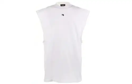 Balenciaga T Shirts Men's White Half Turtleneck Moderate Straight Fit