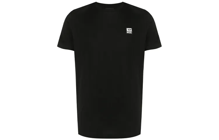 DIESEL T-Shirts Unisex Black Crew Neck Moderate Straight Fit
