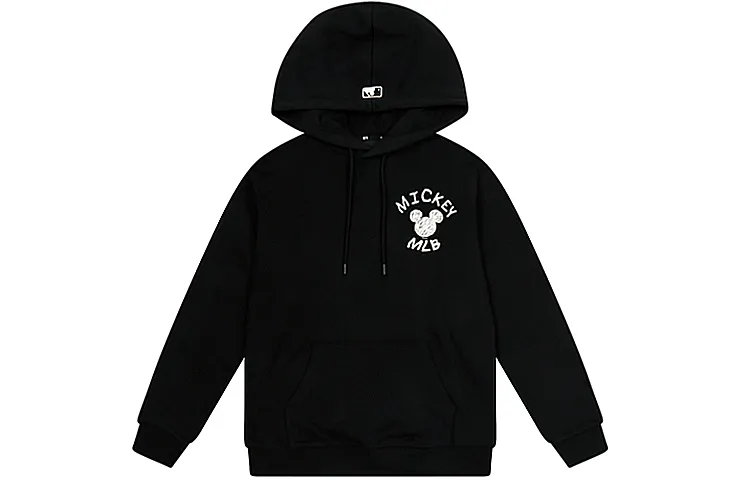 MLB X Disney MLB X Disney Sweatshirts Unisex Black Hooded (Non-detachable) Moderate Straight Fit