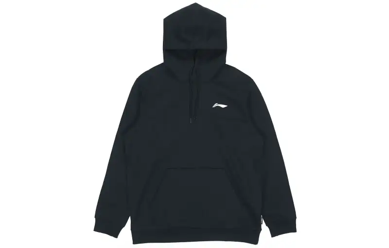 Li Ning Casual Sports Pullover Fleece Lined Sweatshirt Men's Black