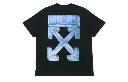OFF WHITE Marker Blue Arrows Oversized Tee