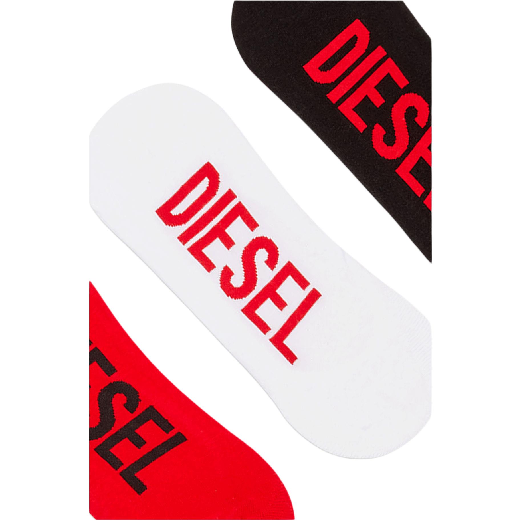 DIESEL No Show Socks Unisex 3 Pack Mixed Color