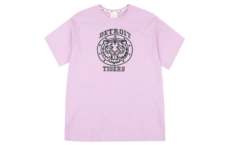 MLB T-Shirts Unisex Blue Purple Crew Neck Moderate Straight Fit