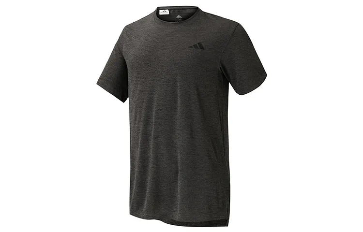 Adidas T-Shirts Men's Black Crew Neck Moderate Straight Fit