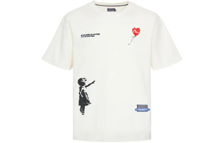 EVISU T Shirts Men's Crew Neck Moderate Straight Fit