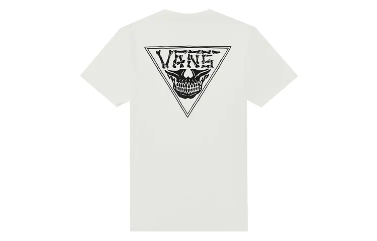 Vans T Shirts Unisex White Crew Neck Moderate Straight Fit