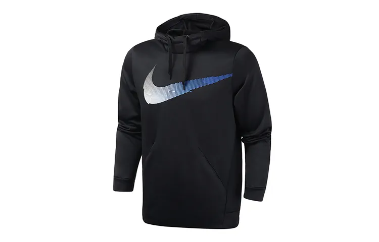 Nike Sweatshirts Men's Black Hooded Moderate Straight Fit