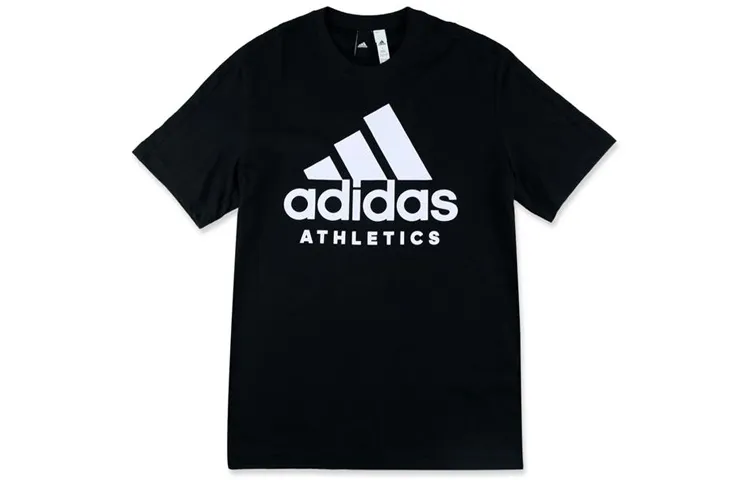Adidas T-Shirts Men's Black Crew Neck Moderate