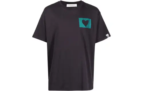 Golden Goose T Shirts Men's Dark Blue Crew Neck Moderate Straight Fit