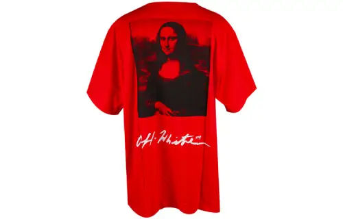 OFF WHITE Slim Fit Monalisa Graphic Print T Shirt