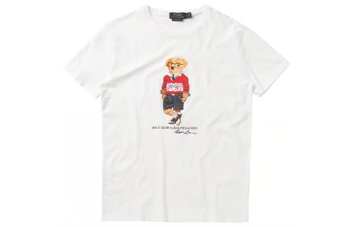 Polo Ralph Lauren T-Shirts Men's White Crew Neck Moderate Straight Fit